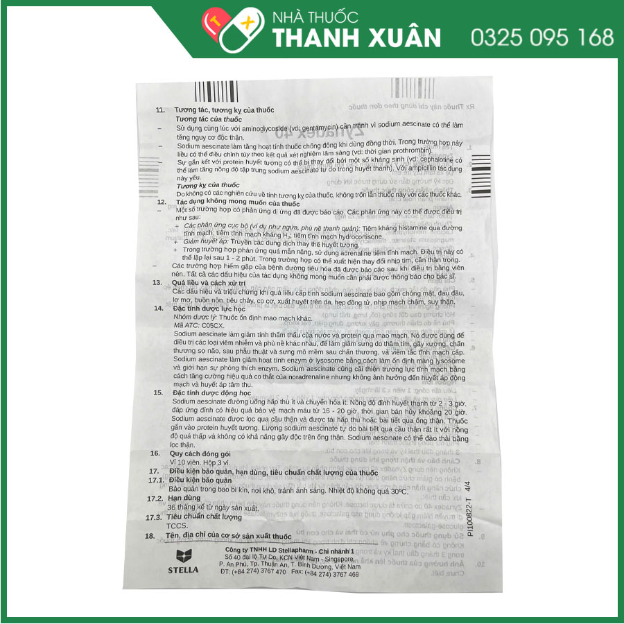 Zynadex 40 điều trị và phòng ngừa phù nề, suy giãn tĩnh mạch, trĩ, viêm tắc bạch huyết, chấn thương sau phẫu thuật